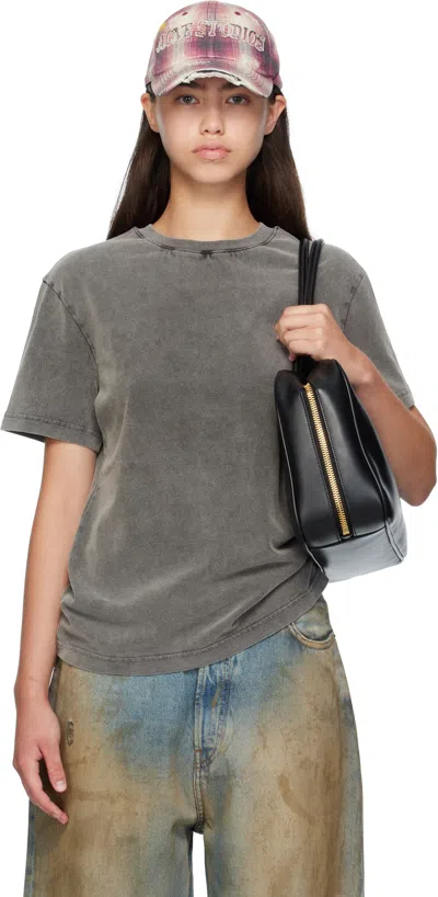 Acne Studios Grey Cotton T-shirt In Gray