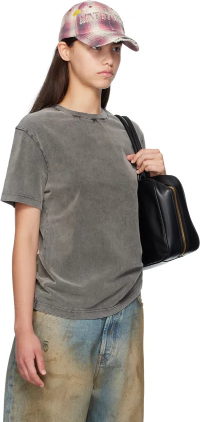 Acne Studios Grey Cotton T-shirt In Gray