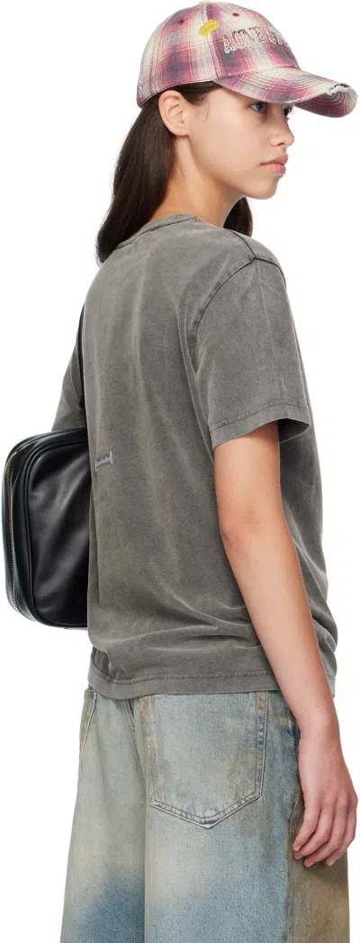 Acne Studios Grey Cotton T-shirt In Gray