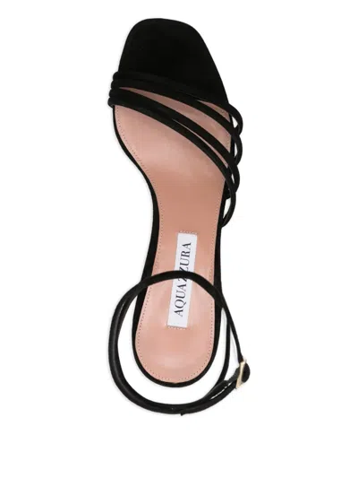 Aquazzura 50mm Latour Ankle-strap Block-heel Sandals In Black