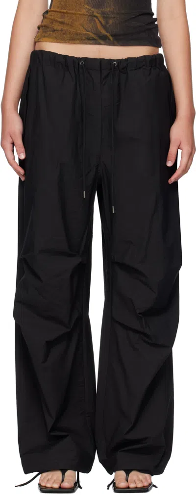 Acne Studios Parla Crinkled Wide Pants In Black