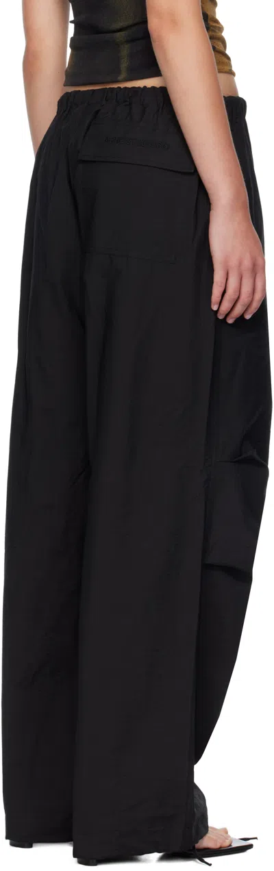 Acne Studios Parla Crinkled Wide Pants In Black