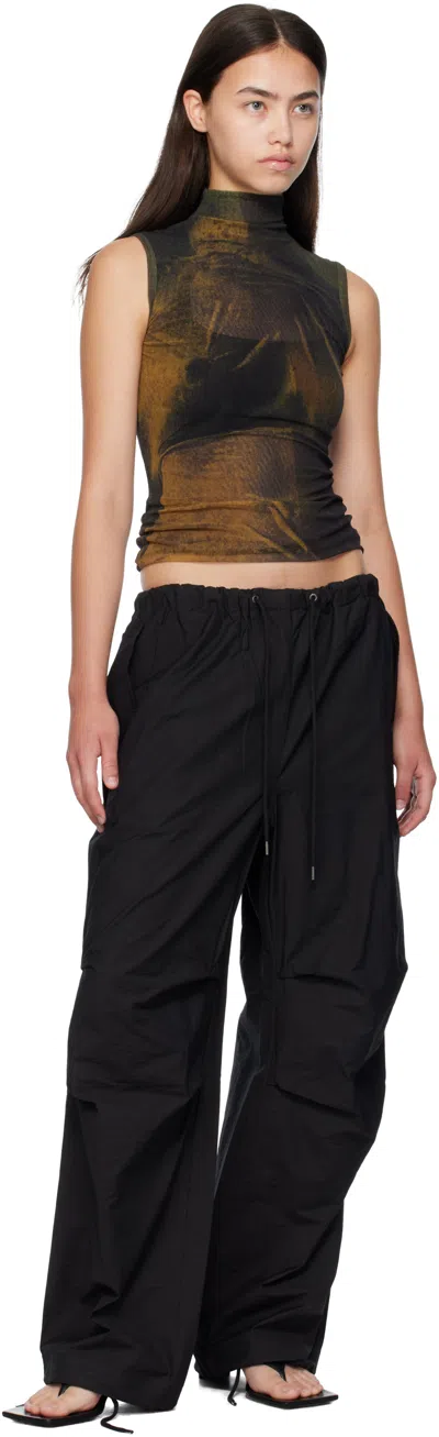 Acne Studios Parla Crinkled Wide Pants In Black