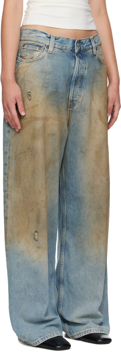 Acne Studios 2023f Fn Penicillin Jeans Mid Blue In 863 Mid Blue