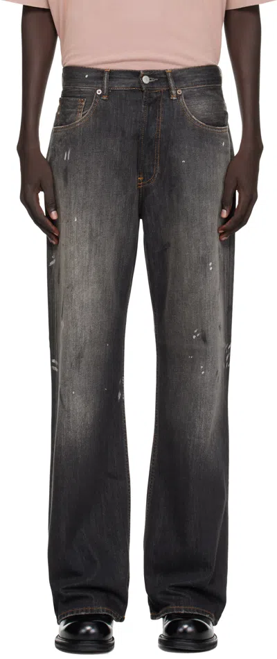 Acne Studios Mens Black Trafalgar Regular Fit 2021m Jeans In Black