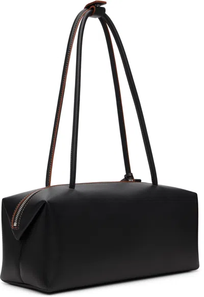 Max Mara Black Holdall String Bag In Black