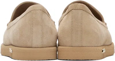 Max Mara Suede Loafers In Neutral