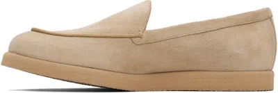 Max Mara Suede Loafers In Neutral