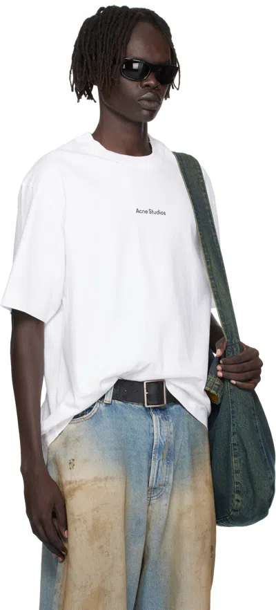 Acne Studios Exford U Logo-print Organic Cotton-jersey T-shirt In White