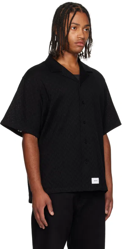 Wtaps Black Herringbone Shirt In Black