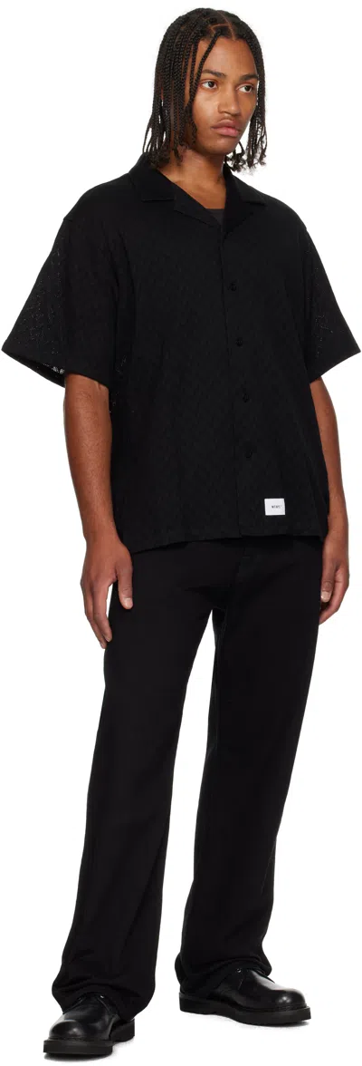 Wtaps Black Herringbone Shirt In Black