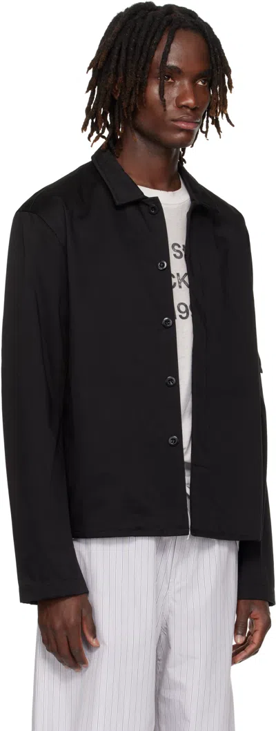 Acne Studios Black Satin Jacket In Black
