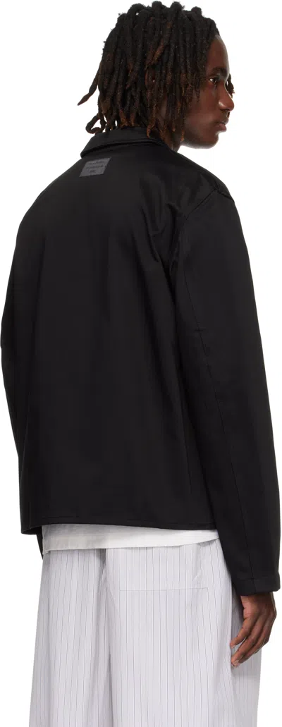 Acne Studios Black Satin Jacket In Black