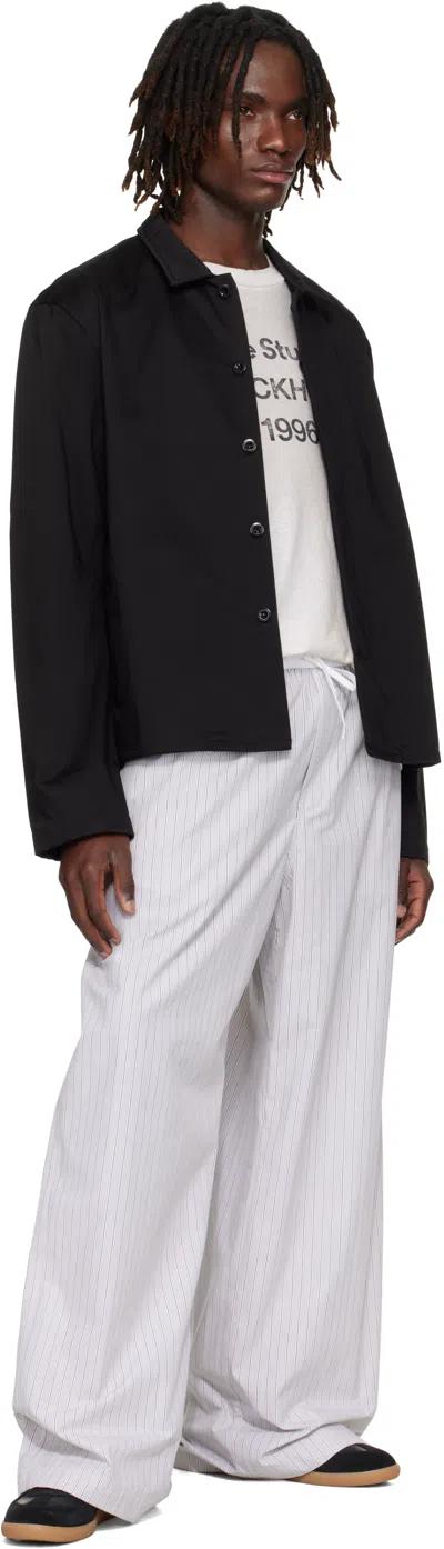 Acne Studios Black Satin Jacket In Black