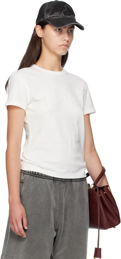 Acne Studios White Logo T-shirt In White