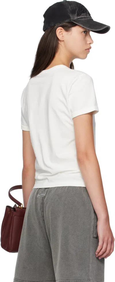 Acne Studios White Logo T-shirt In White