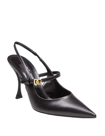 Dolce & Gabbana 90mm Slingback Heels In Black