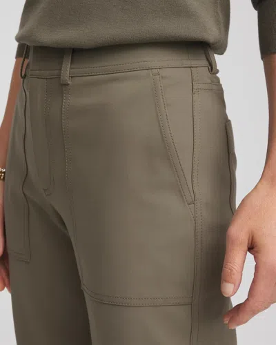 Chico's Bi-stretch Straight Cropped Ankle Pants In Nettle Leaf