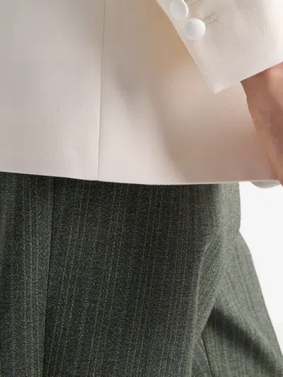 Prada Shawl-collar Wool Jacket In White