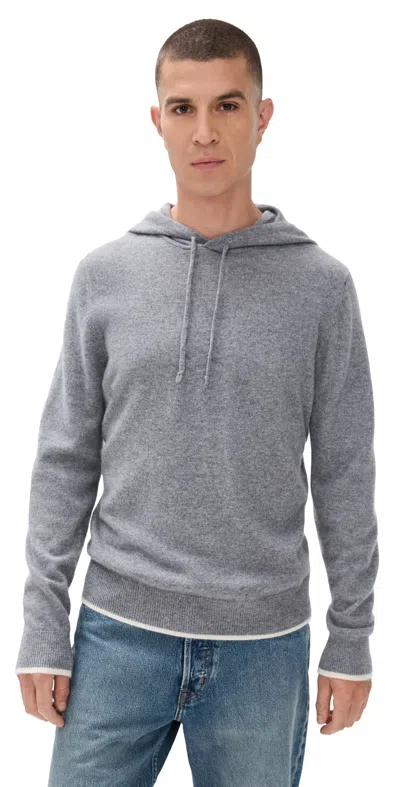 Redvanly Quincy Cashmere Hoodie Shadow In Gray