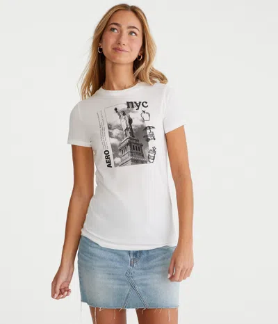Aéropostale Nyc Statue Of Liberty Graphic Tee In White