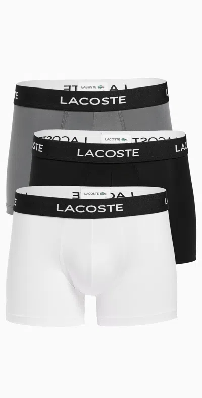 Lacoste Microfiber Trunks 3 Pack Multi In Multi