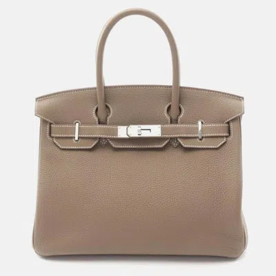 Pre-owned Hermes Birkin 30 Etoupe Gray