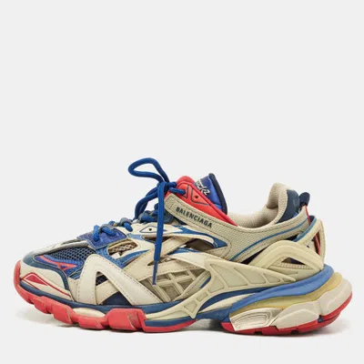 Pre-owned Balenciaga Multicolor Mesh And Synthetic Leather Track 2 Low Top Sneakers Size 39