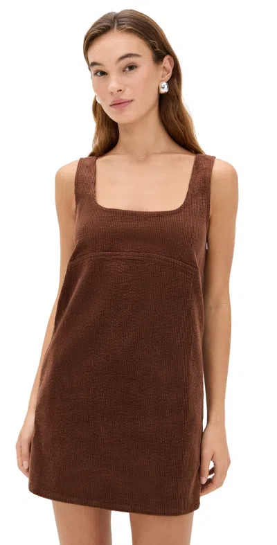 Simonmiller Sahara Corduroy Mini Dress Choco Brown In Brown