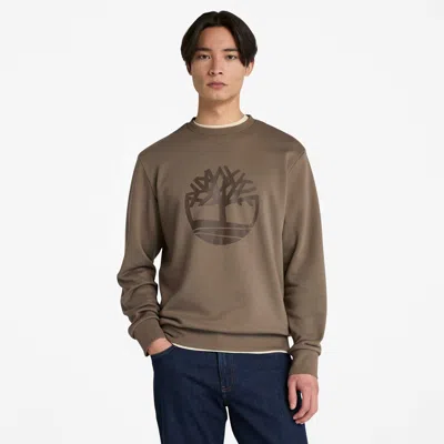 Timberland Men's Northwood Brushed Back Crewneck Sweatshirt In Brown