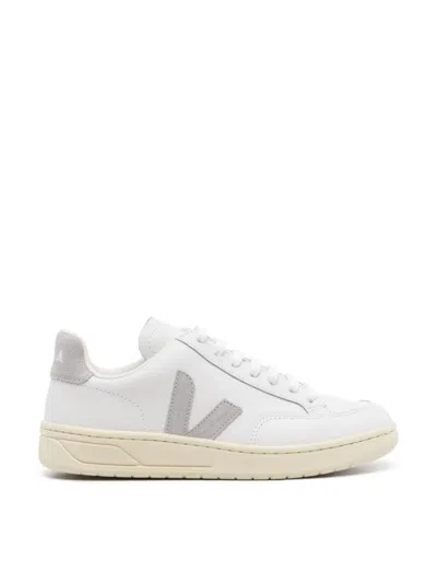 Veja Low Top Sneakers In Calf Leather In White
