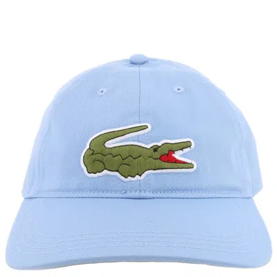 Lacoste Crocodile Embroidered Adjustable Cotton Cap, Size One Size In Blue