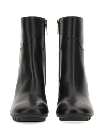 Hogan H695 Leather Ankle Boots In Black