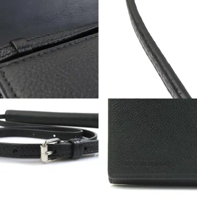 Pre-owned Balenciaga Black Leather Pouch Shoulder Bag ()