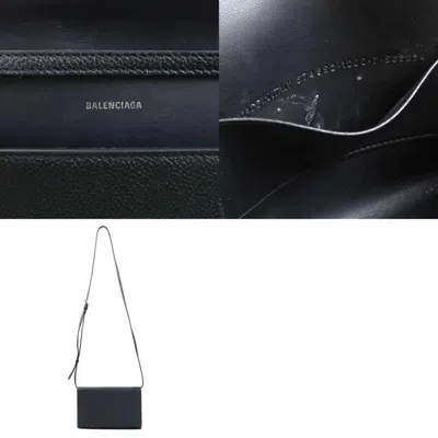 Pre-owned Balenciaga Black Leather Pouch Shoulder Bag ()