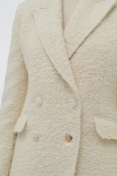 Gabriela Hearst Stephanie Blazer In Ivory Recycled Cashmere Boucle In White