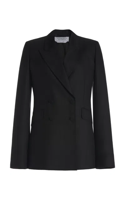 Gabriela Hearst Stephanie Blazer In Black Recycled Wool In Black