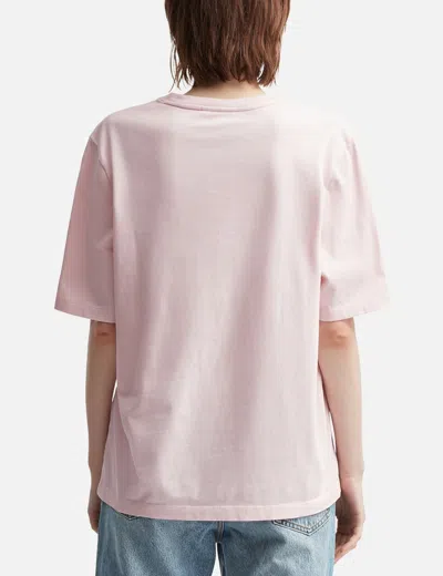 Maison Kitsuné Light Pink T-shirt With Logo Patch In Pink