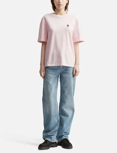 Maison Kitsuné Light Pink T-shirt With Logo Patch In Pink