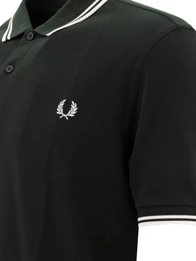 Comme Des Garçons Fred Perry Strong Will Polo Shirt In Green