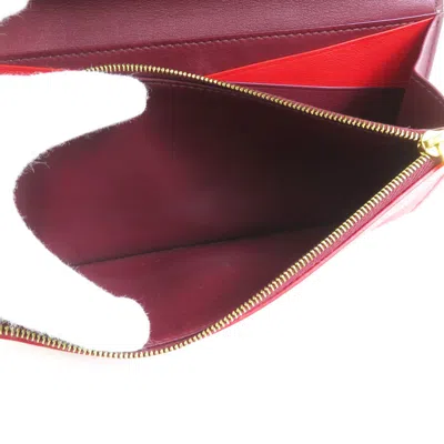 Pre-owned Bottega Veneta Bordeaux Red Color Leather Long Wallet (bi-fold) () In Burgundy