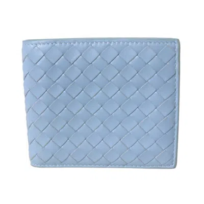 Pre-owned Bottega Veneta Intrecciato Light Blue Wallet (bi-fold) ()
