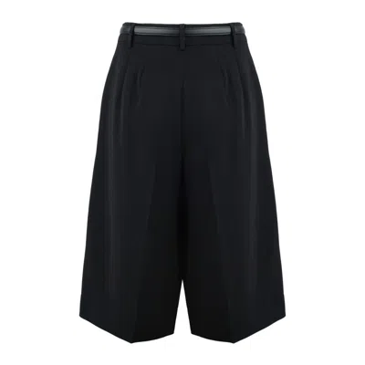 Max Mara Black Cady Bermuda Shorts In Black