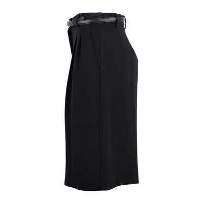Max Mara Black Cady Bermuda Shorts In Black