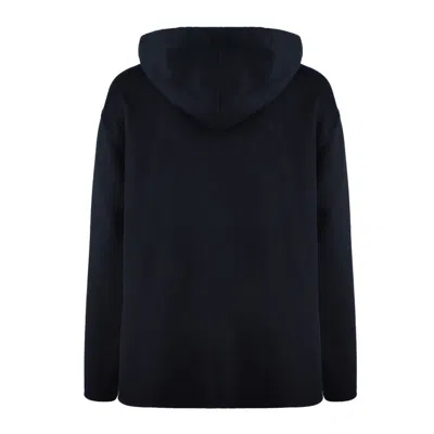 Max Mara Cashmere Wool And Silk Sweatshirt In Black