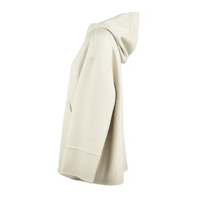 Max Mara Double Wool Sweatshirt In Neutral