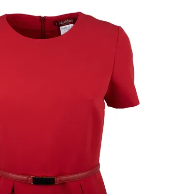 Max Mara Red Cady Minidress In Red
