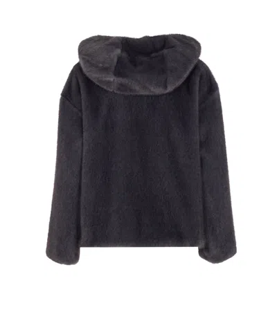 Herno Bomber Style Hooded Jacket With Drawstring Detail In Black