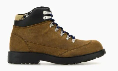Burberry Brown Suede Moor Ankle Boots In Multi
