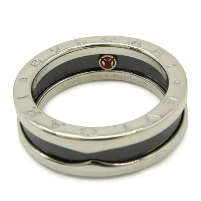 Bvlgari B.zero1 Silver Black Silver 925 Band Ring In Multi